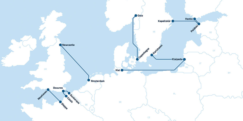 carte des ferry europe Croisières Européennes et Traversées Ferry | Ferries Passagers | DFDS