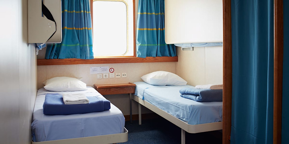 Seaview cabin with 2 beds onboard Newhaven-Dieppe ferry