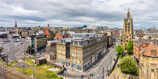 Skyline der Stadt Newcastle