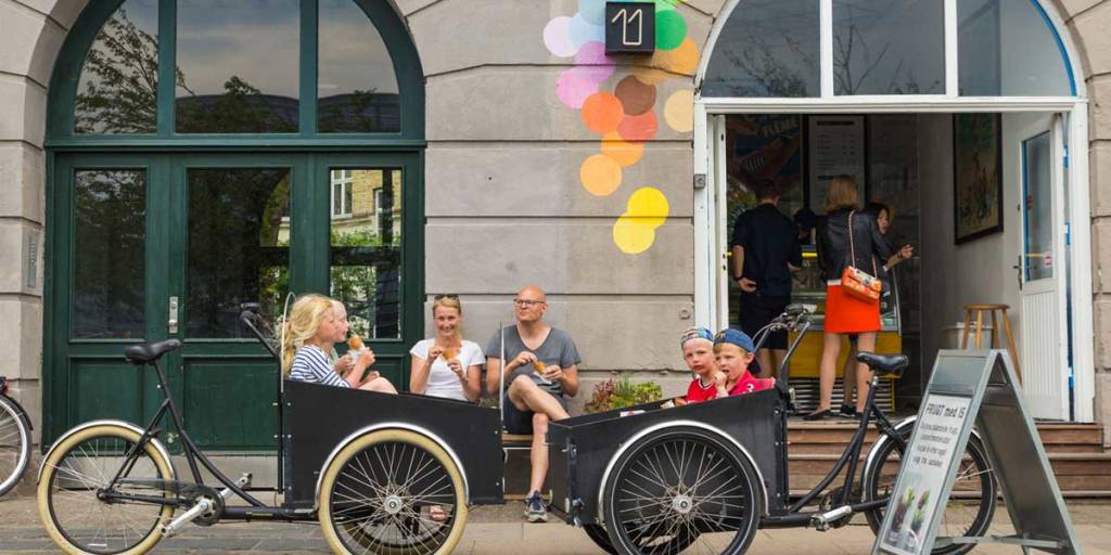 Family eating ice cream, Copenhagen