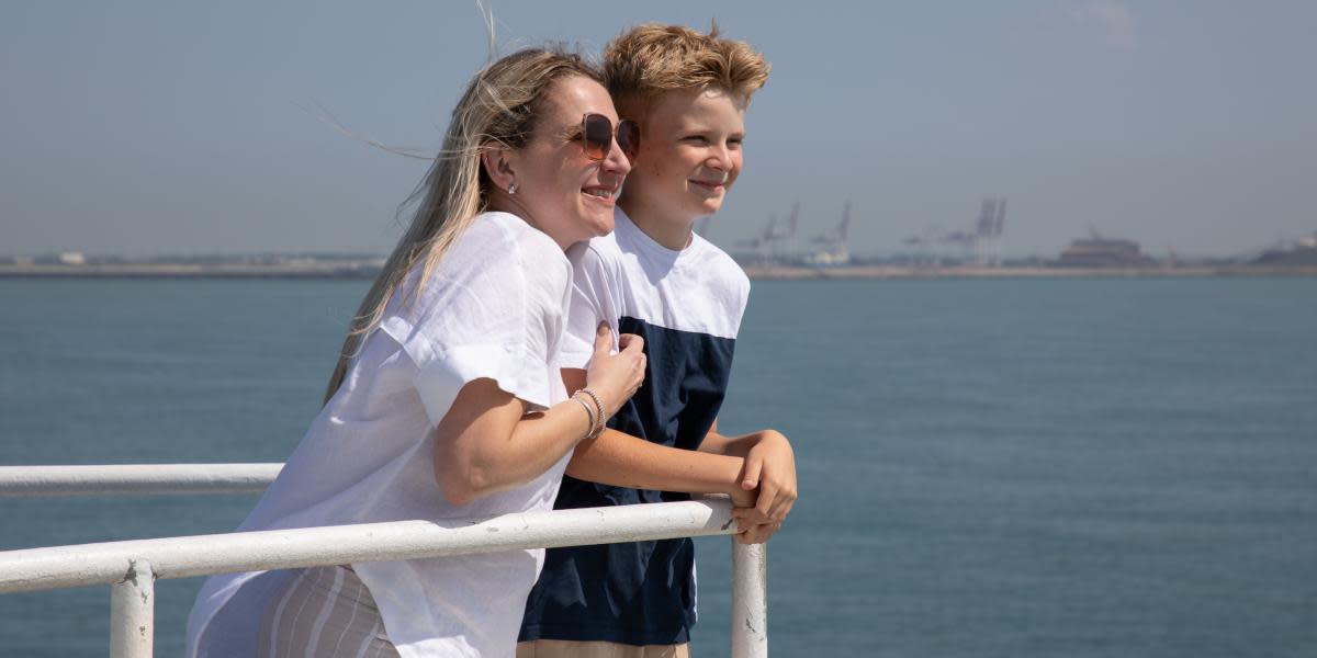 Family relaxing on Athena Seaways (exp June 2027)