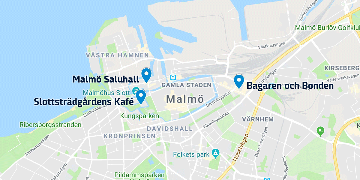 Swedish fika - Malmo map