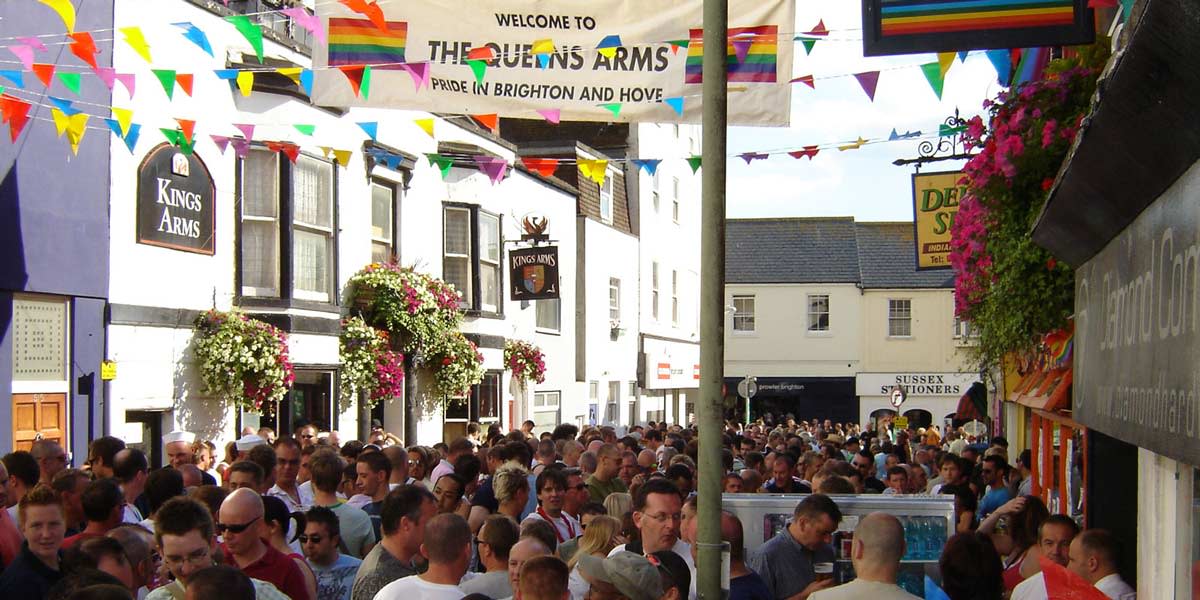 Streets during Brighton festival 