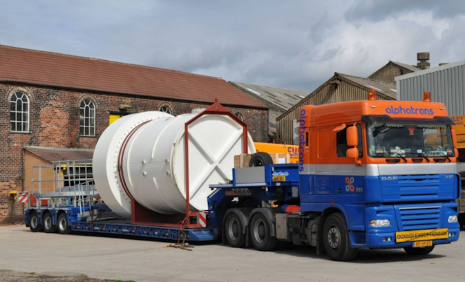 A  DFDS vehicle carrying special cargo