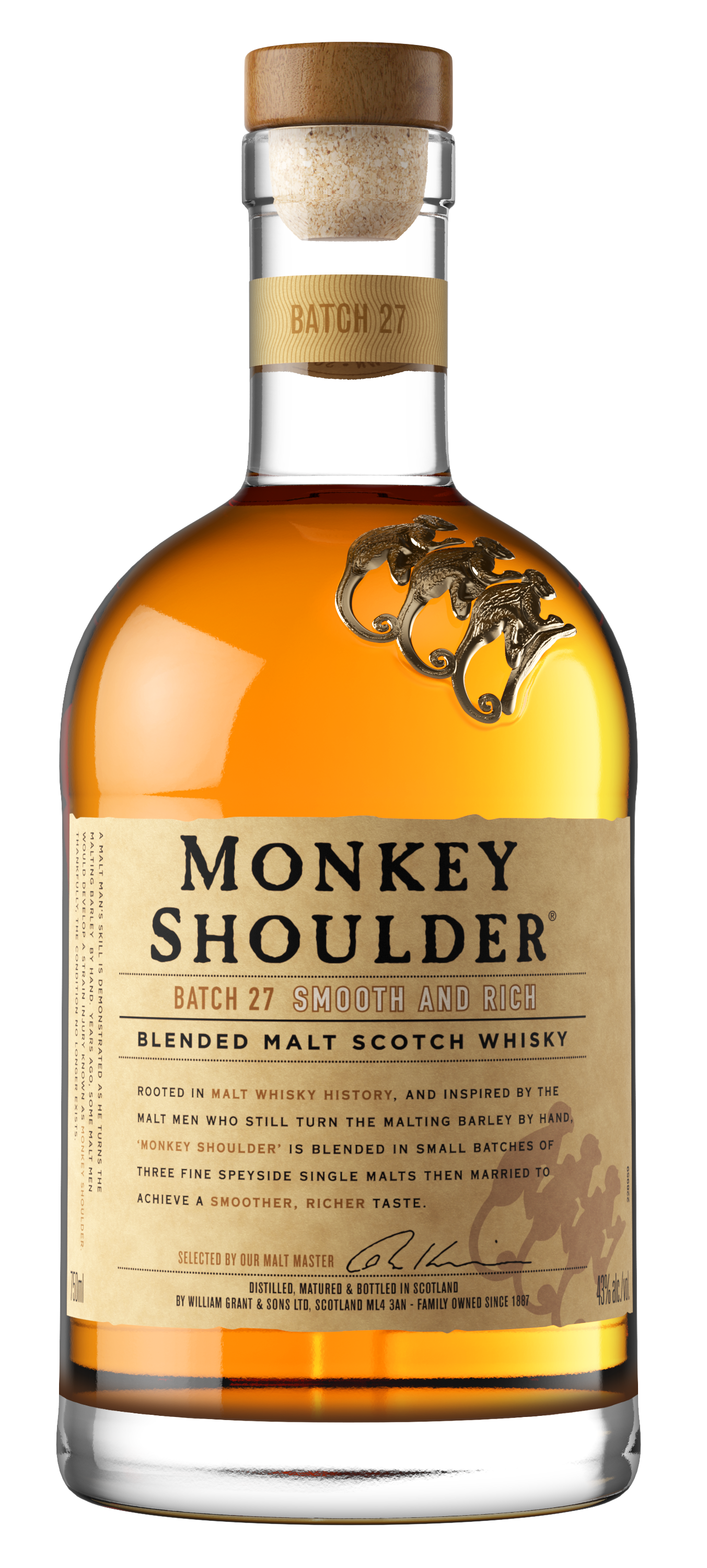 MonkeyShoulder 700ml Bottle Front 5010327105215 US-2