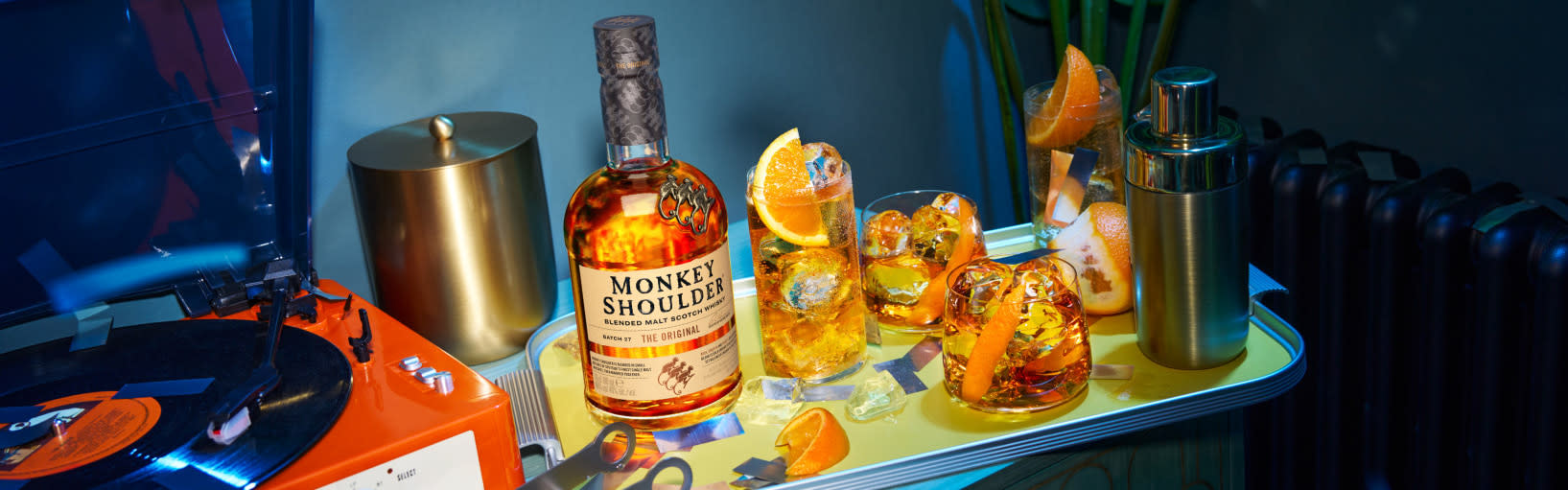 Monkey Shoulder POS Ginger Monkey Vinyl NEW BOTTLE 16x5