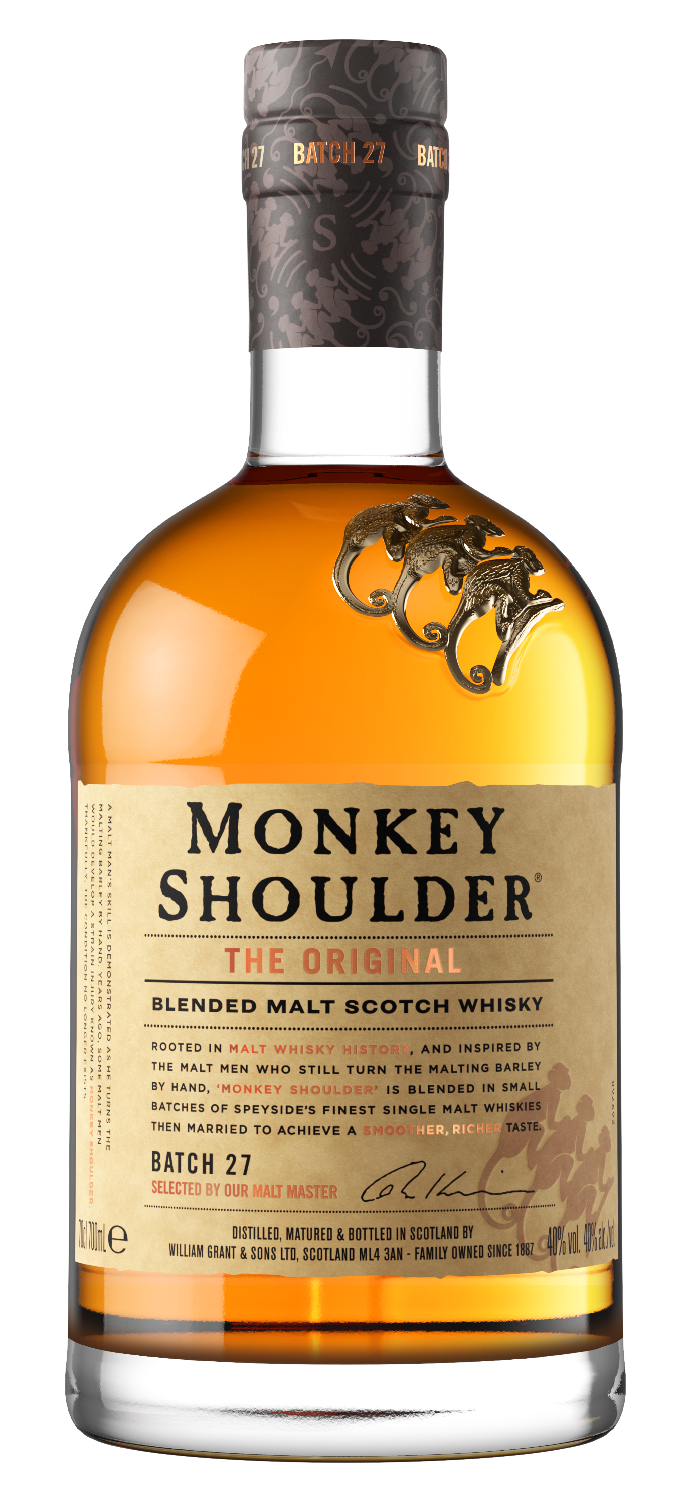 Monkey Shoulder 70cl Bottle 5010327105215 Front CHINA-3