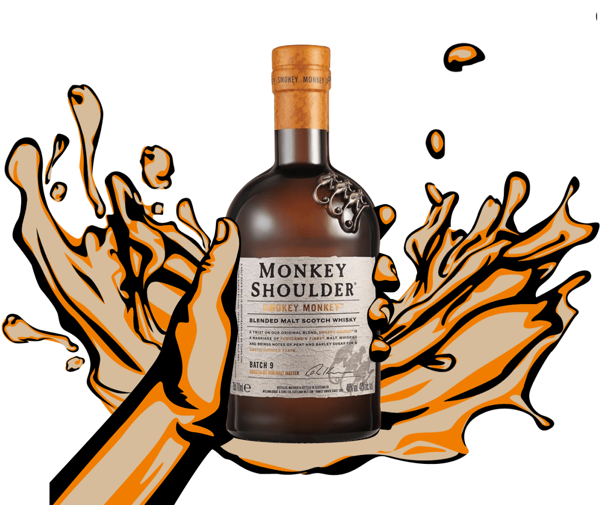 Monkey Shoulder Smokey Blended Malt Scotch Whisky | Monkey Shoulder