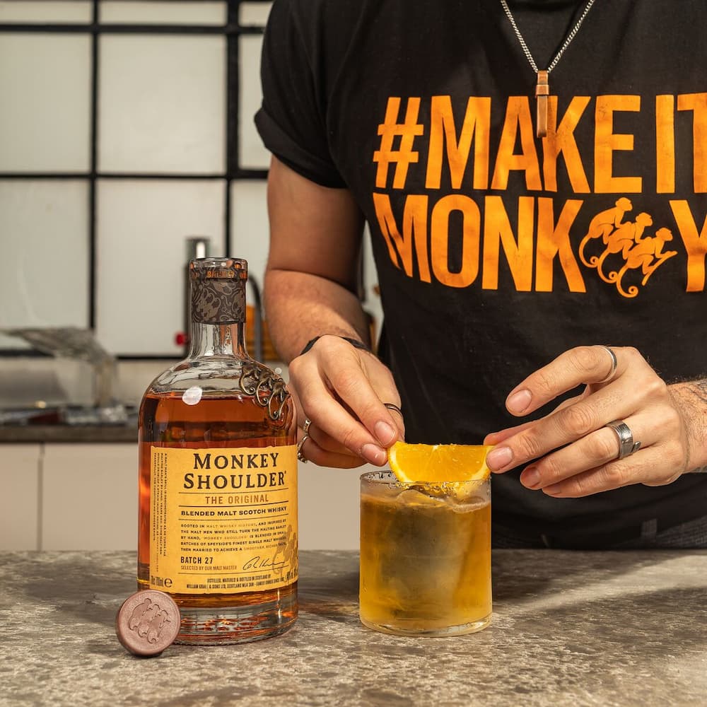 Monkey Splash Scotch Whisky Soda Cocktail Monkey Shoulder