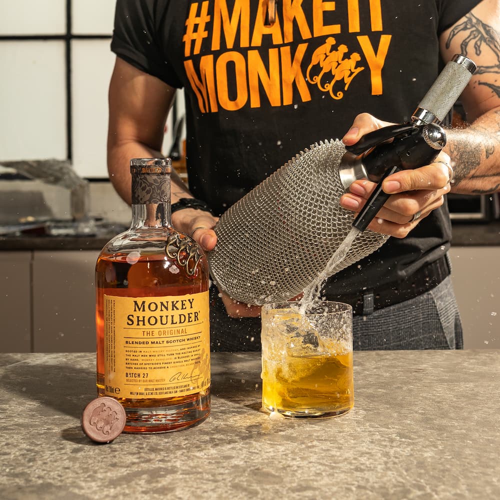 Monkey Splash Scotch Whisky Soda Cocktail Monkey Shoulder