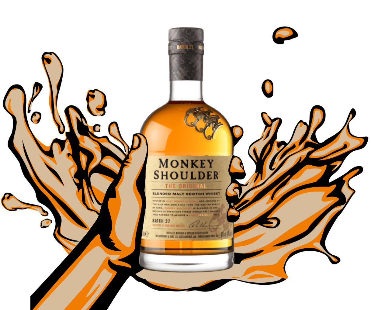 Monkey Shoulder Original Blended Malt Speyside Scotch Whisky Monkey Shoulder