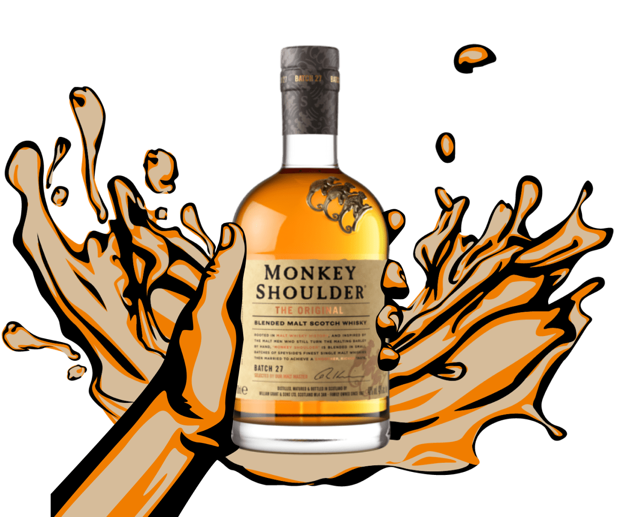 Blended Monkey Shoulder Scotch Original Shoulder Speyside Whisky Monkey Malt |