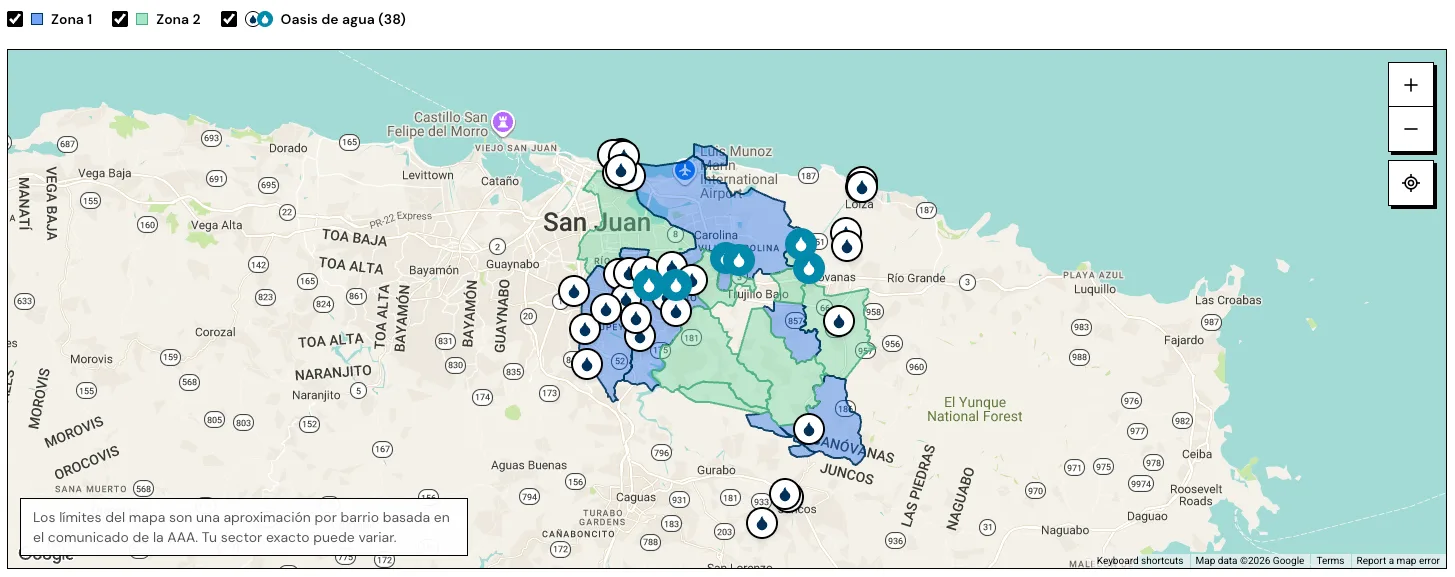 mapa racionamiento platea