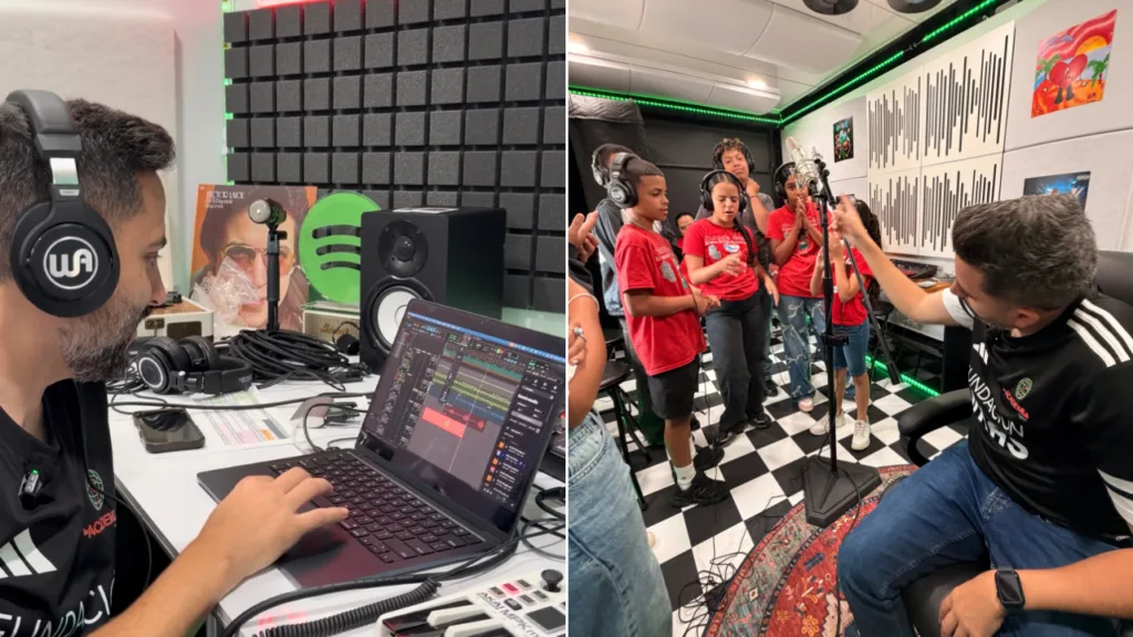 Un estudio sobre ruedas: así vivieron jóvenes de Caguas la Academia Móvil de Fundación Rimas y Spotify