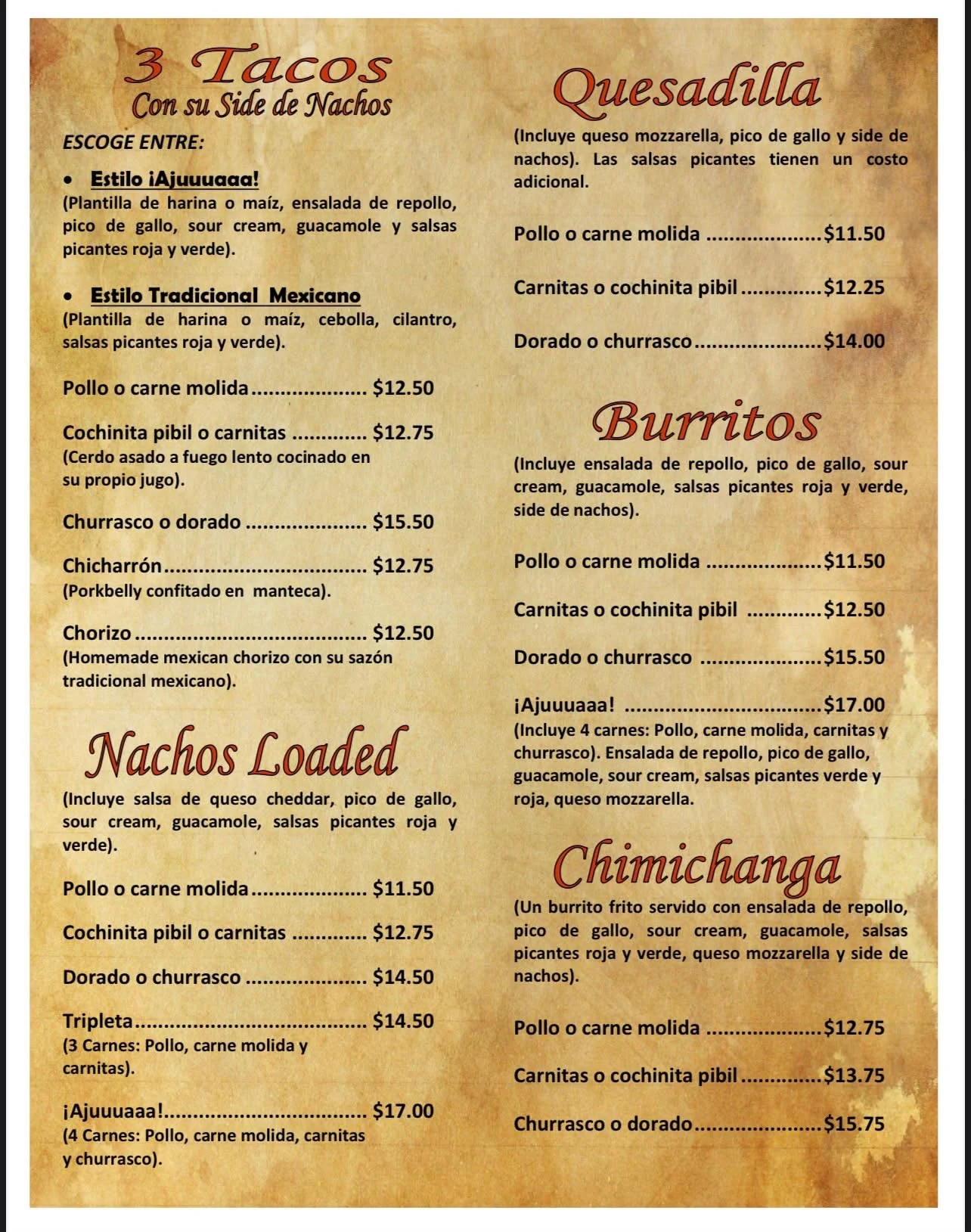 Ajuuuaaa Mexican Food