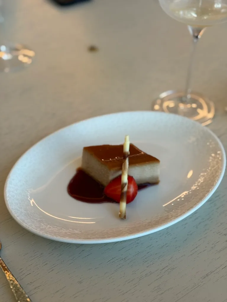 Flan de vino tinto