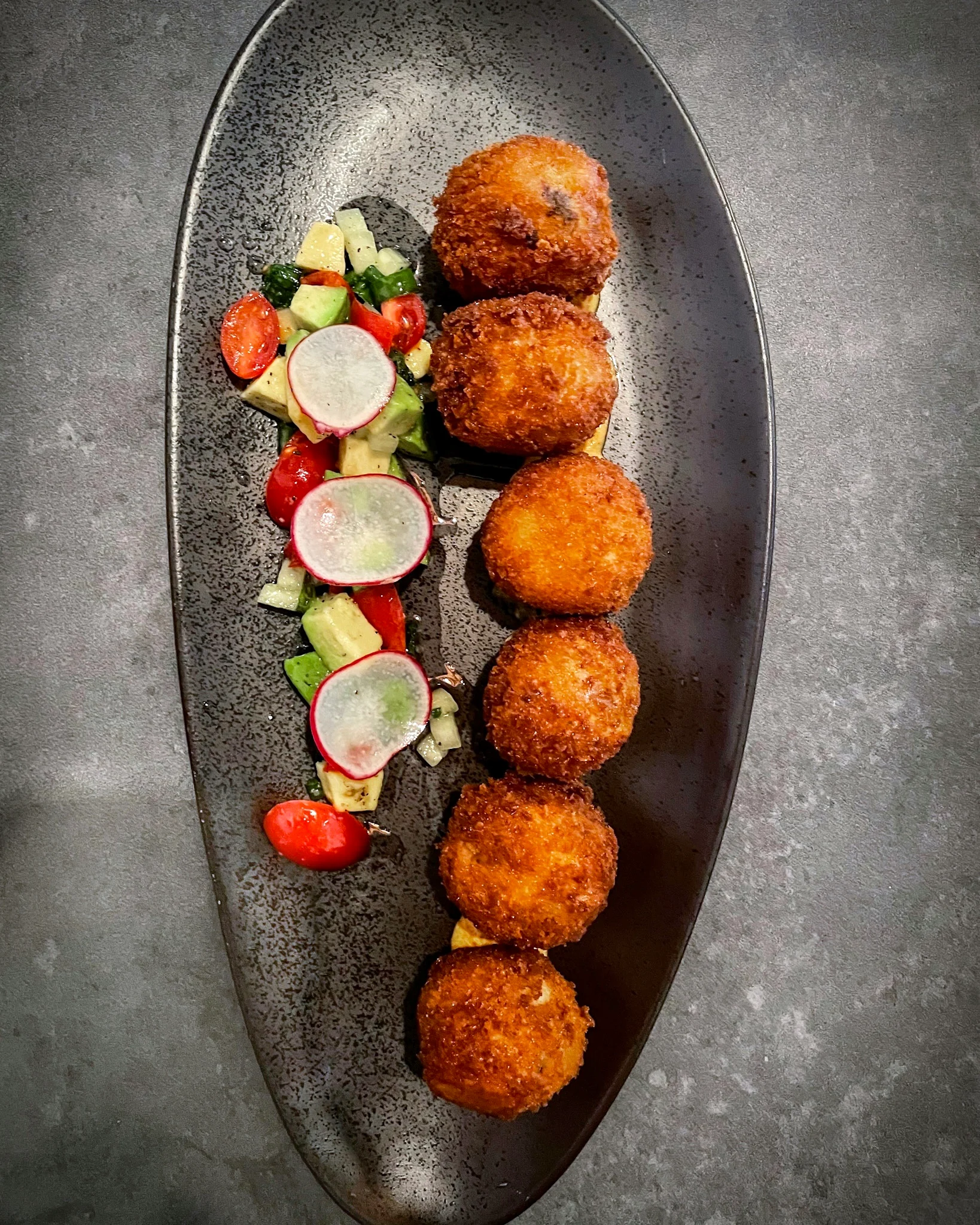 risotto and bacalao croquettes