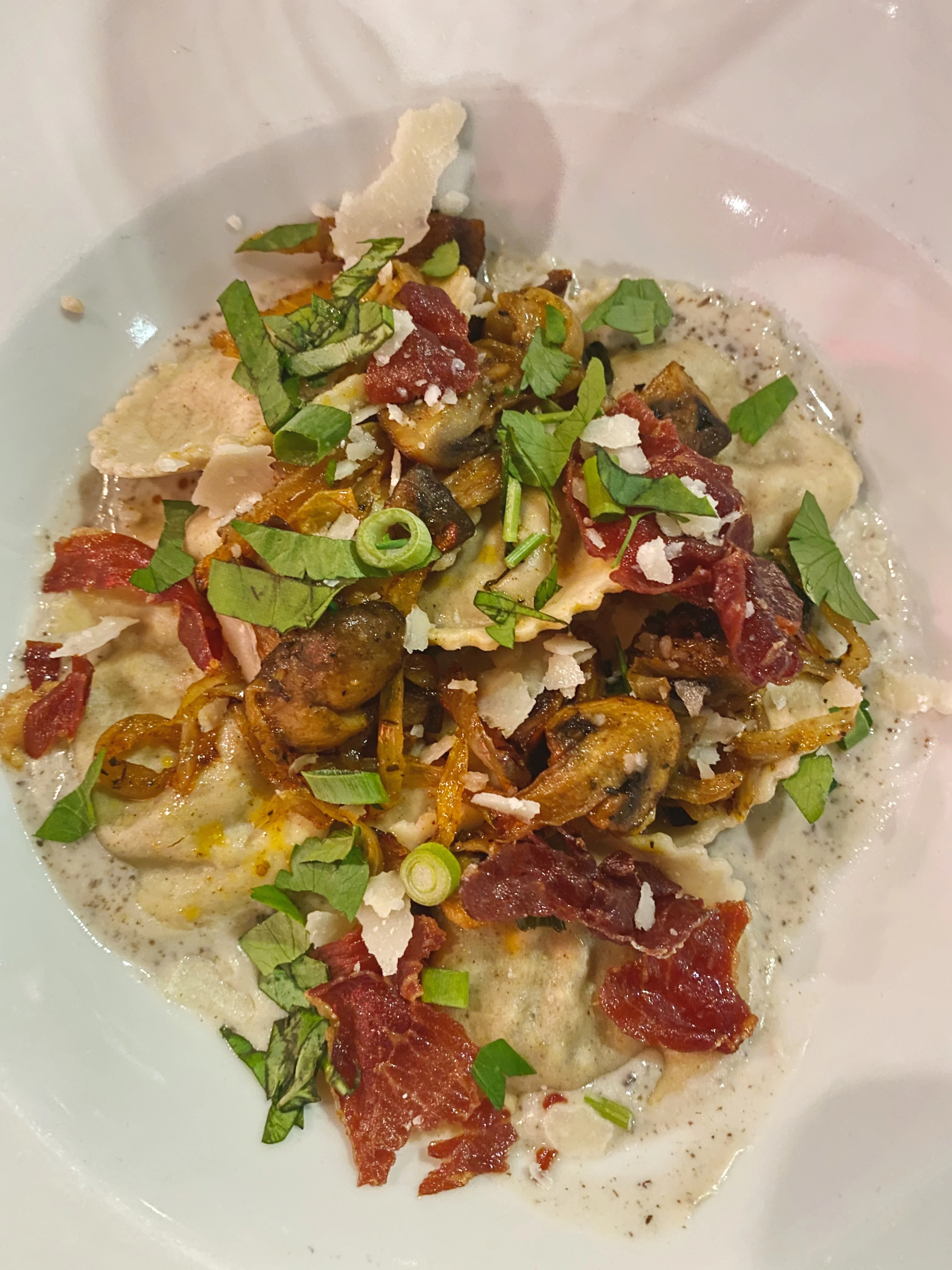 Ravioli de Setas Porcini