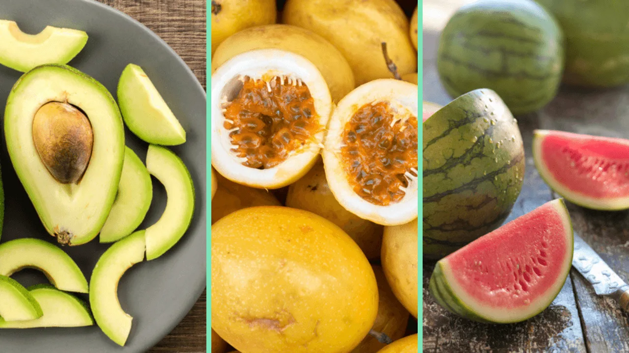 Aguacate, parcha y sandía o melón de agua (Kateryna Bibro, Pablo Jeffs Munizaga-Fototrekking, Victoria Pearson | Getty Images)