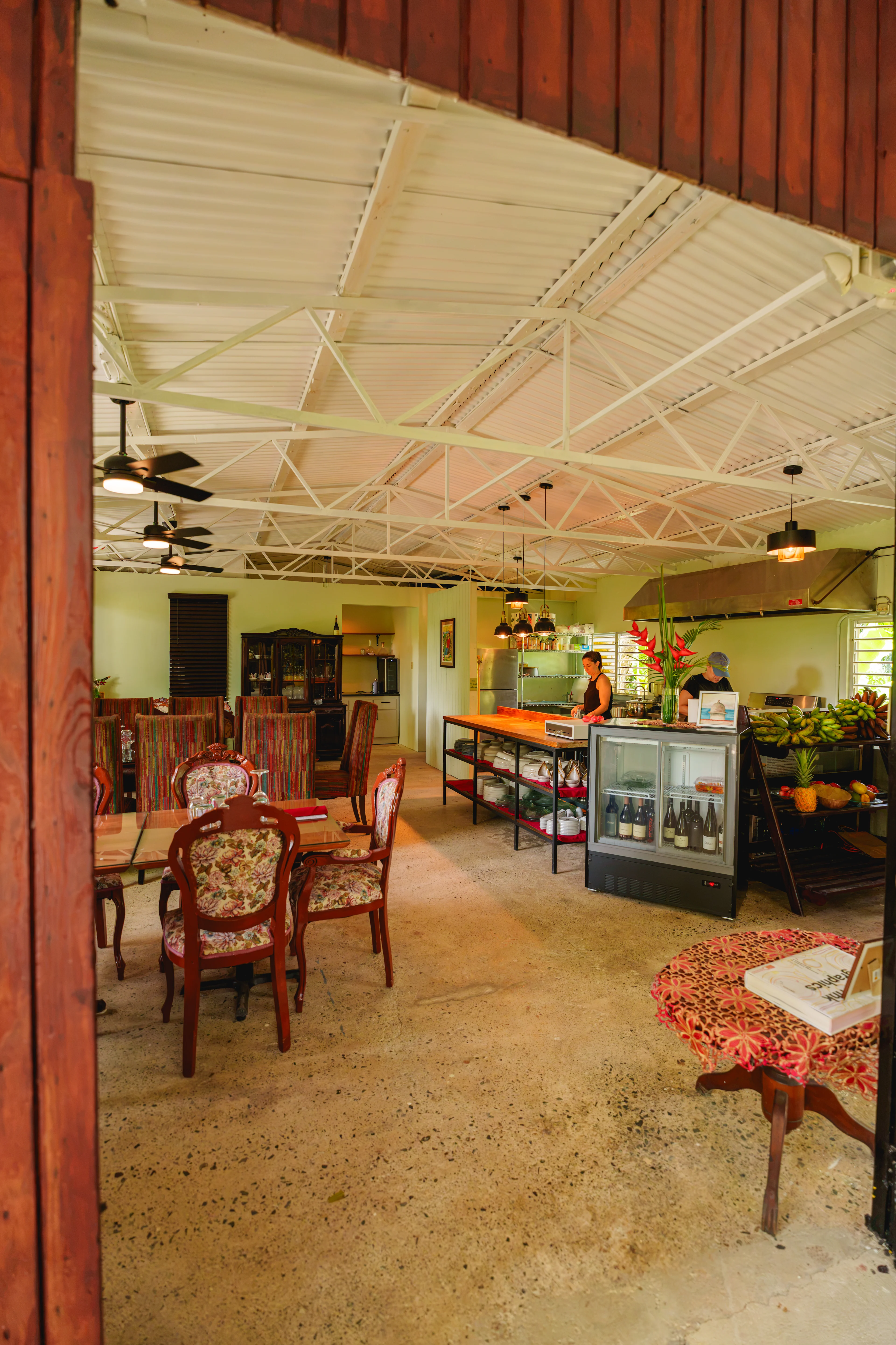 Interior de la cabaña de Mimosa Farmer's Table