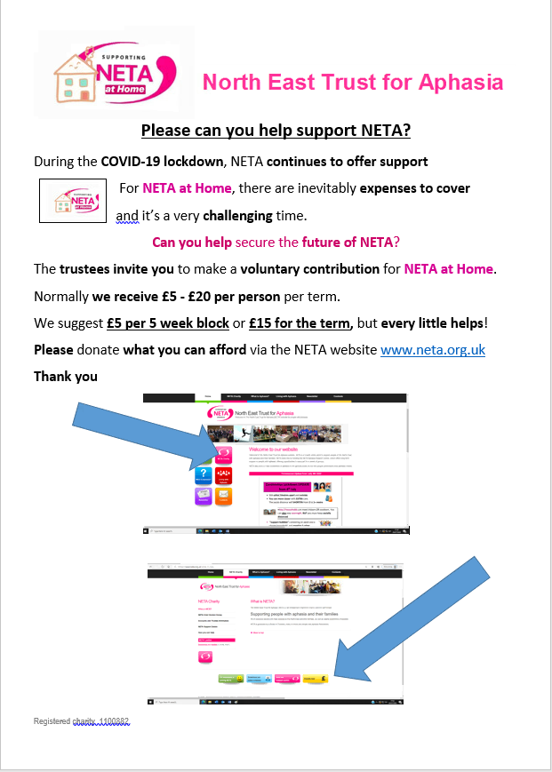 NETA at Home Voluntary Contributions