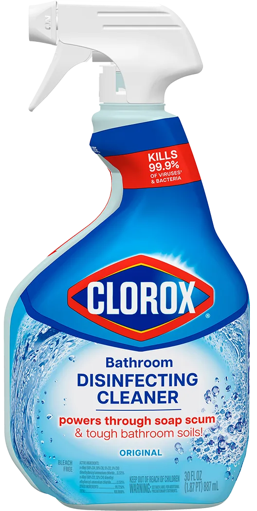 spray bottle of Clorox Disinfecting Bathroom Cleaner Spray