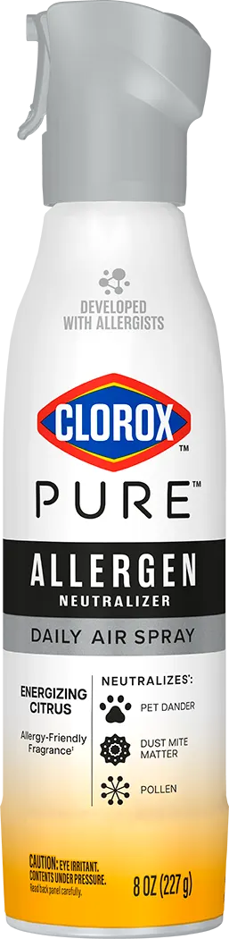 Spray container of PURE Allergen Neutralizer Daily Air Spray in a Energizing Citrus scent