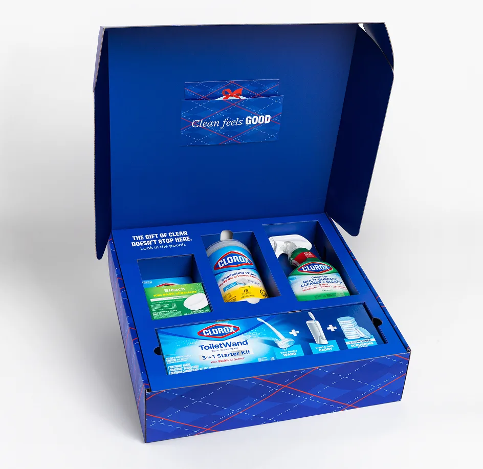 Open Gift of Clean box showing products inside