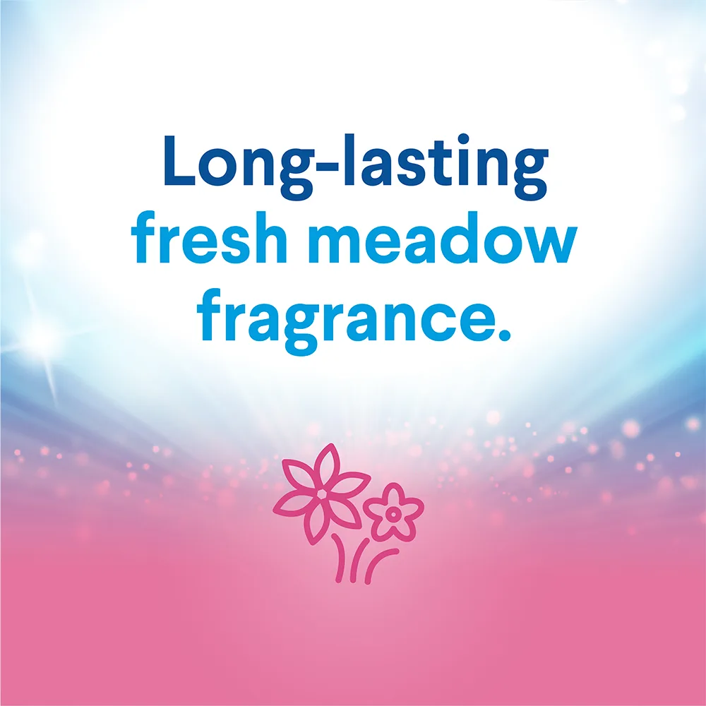 long-lasting fresh meadow fragrance