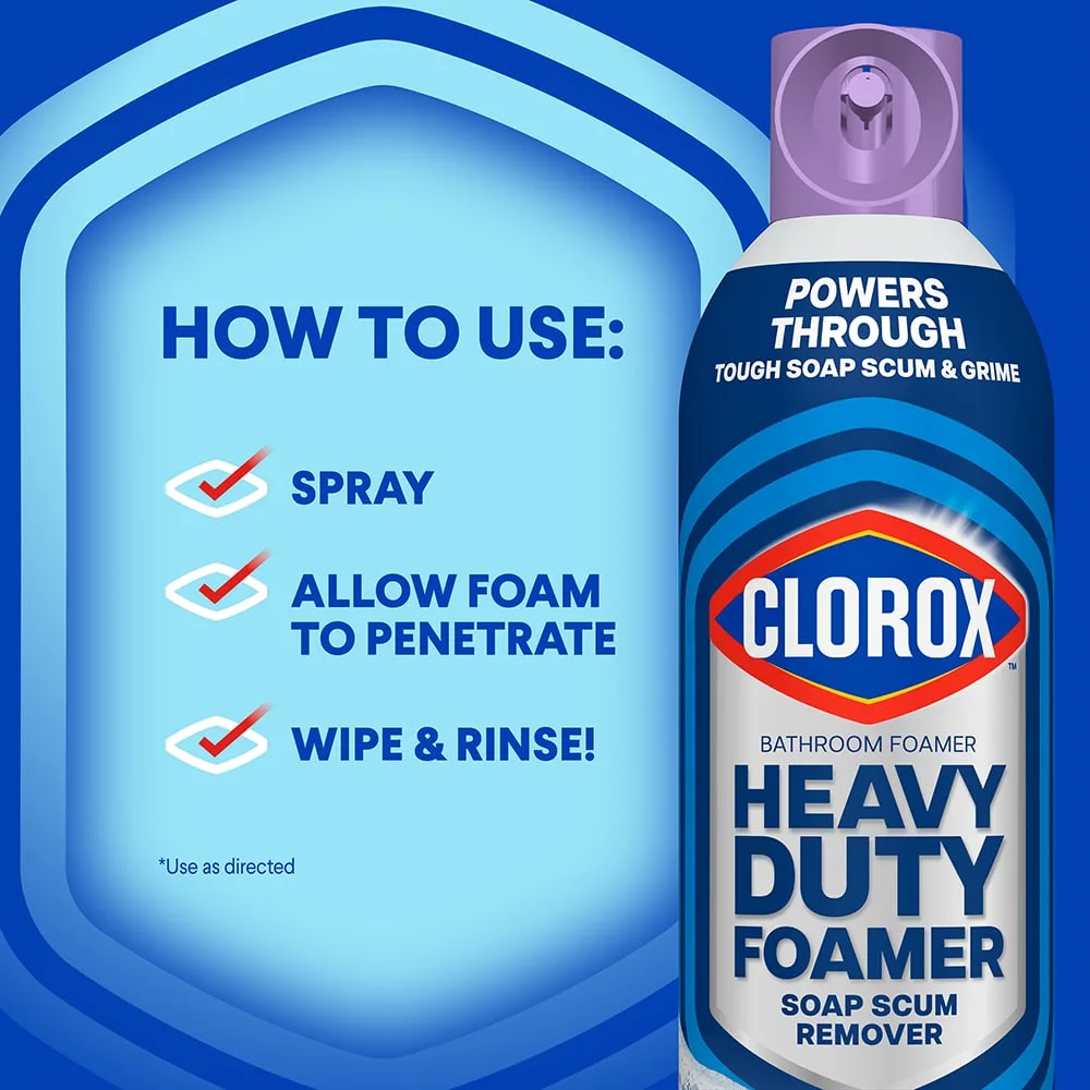 A canister of Heavy Duty Foamer with the instructions on how to use