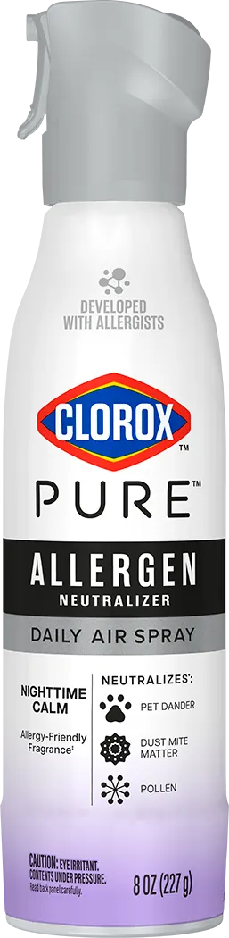 Spray container of PURE Allergen Neutralizer Daily Air Spray in a Nighttime Calm scent