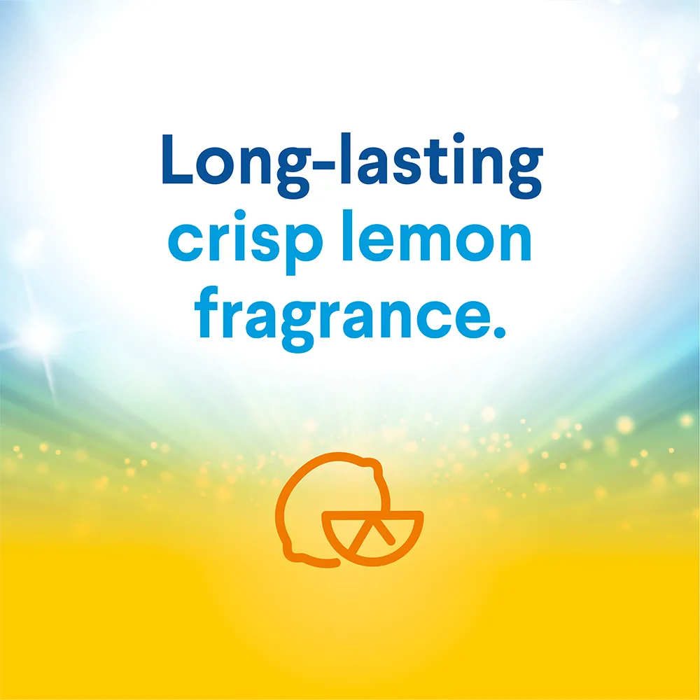 long-lasting crisp lemon fragrance