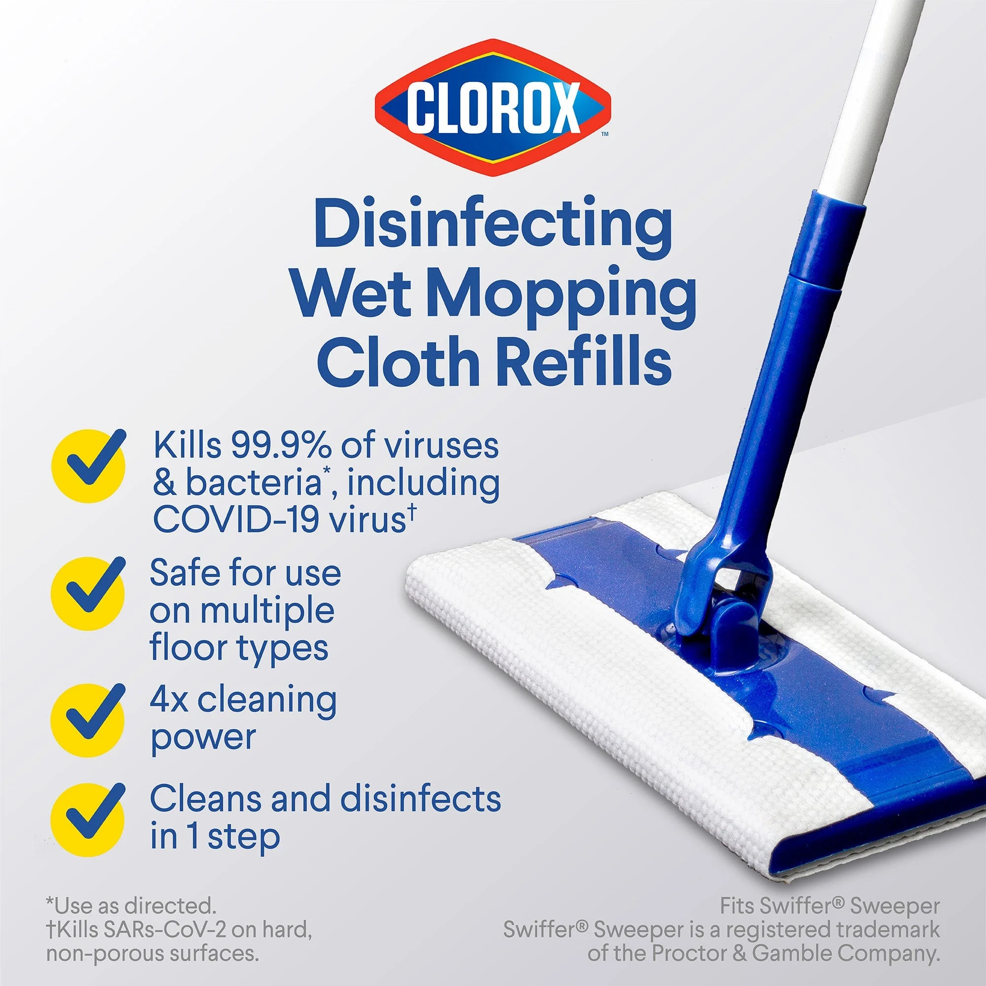 Clorox disinfecting wet mopping cloths