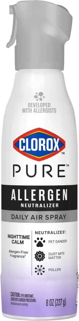 Spray container of PURE Allergen Neutralizer Daily Air Spray in a Nighttime Calm scent
