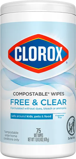 Free & Clear Compostable* Cleaning Wipes