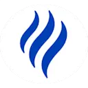 blue icon of wavy scent lines