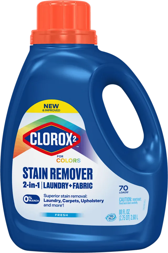 Bottle of Clorox 2 for Colors Bleach-Free Laundry Stain & Odor Remover Liquid.