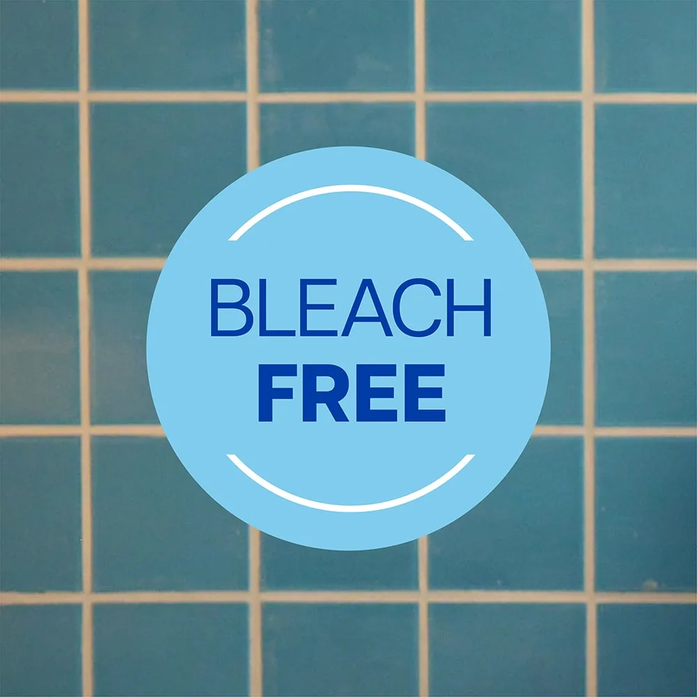 bleach free sign in circle on tile