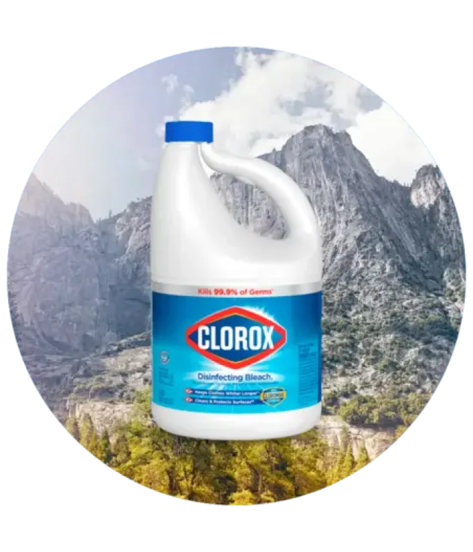 bleach bottle on mountain