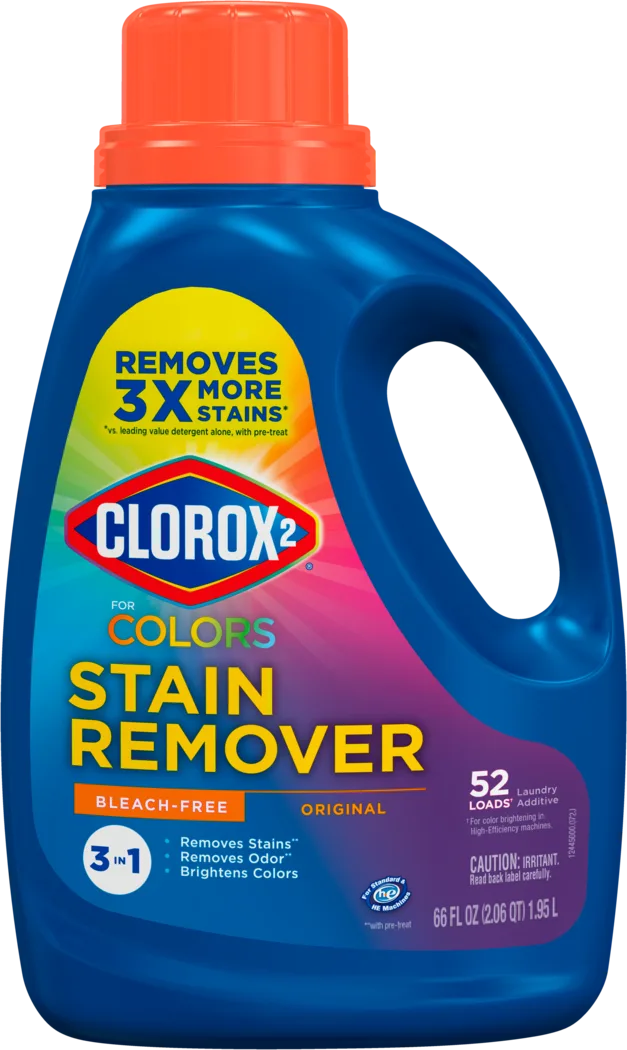 Botella de Clorox 2 for Colors Bleach-Free Laundry Stain & Odor Remover Liquid.
