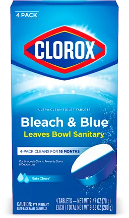 Automatic Toilet Bowl Cleaner Bleach & Blue 4ct