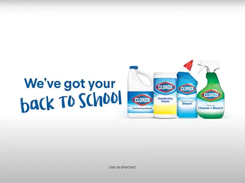 We've got your back-to-school. Line-up of cleaning products.