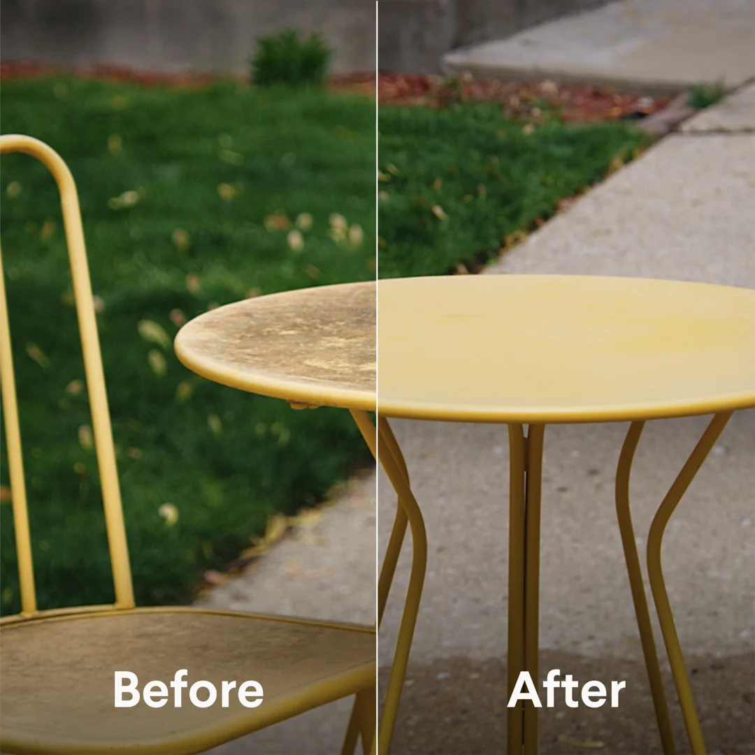 Cleaning with clorox disinfecting bleach: patio and furniture decor