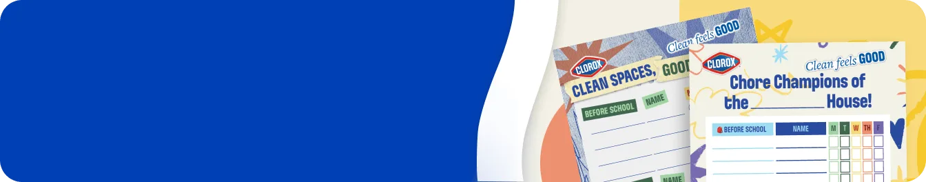 Chore charts with blue background