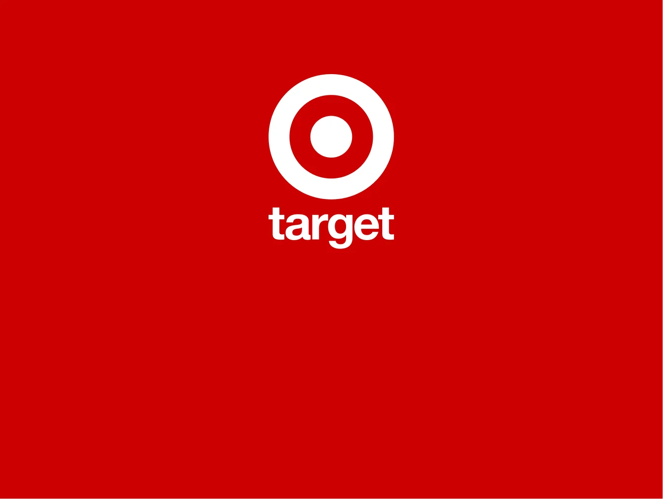 White "Target" and target logo on a red background
