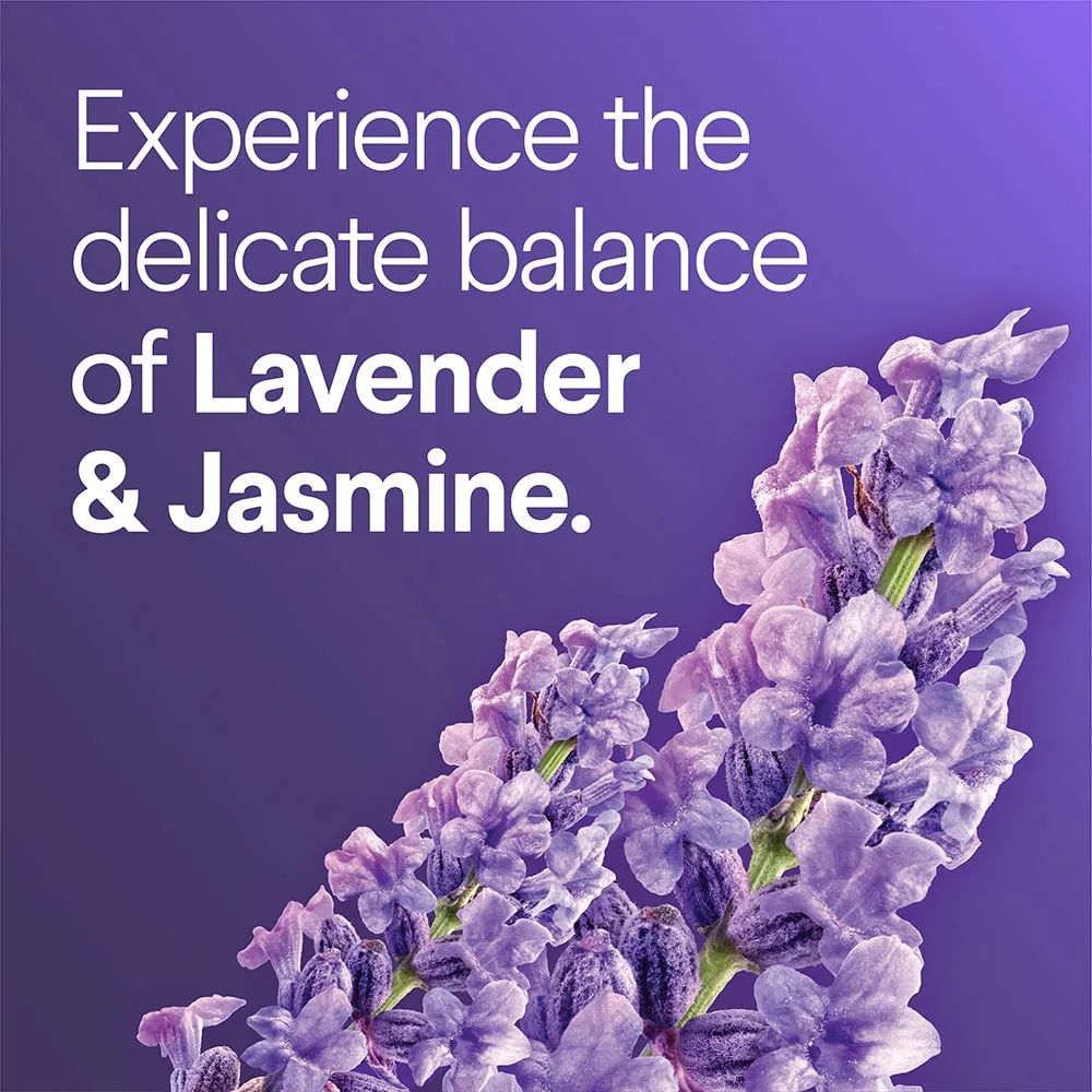 Experimente el delicado equilibrio de la lavanda y el jazmín, decorado con ramitas de lavanda.