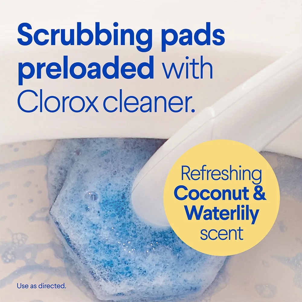Preloaded with Clorox cleaner + refreshing scent