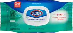 Flex pack of disinfecting cleaning wipes