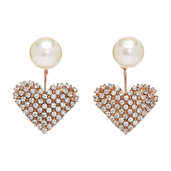 Swarovski heart 2025 drop earrings