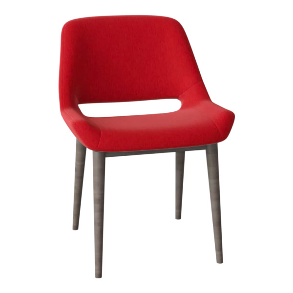 Upholstered side chair red